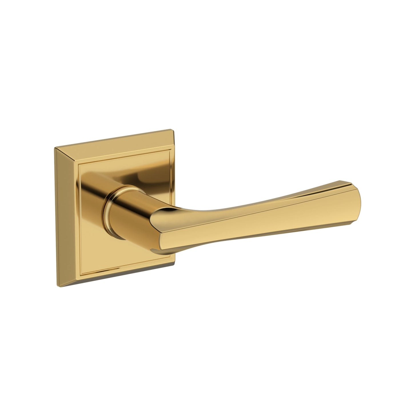 Baldwin Reserve Wyndcliff Lever, Contemporary 5" Rose, Lifetime (PVD) Polished Brass