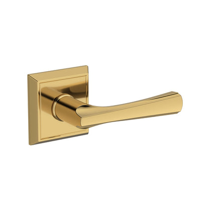 Baldwin Reserve Wyndcliff Lever, Contemporary 5" Rose, Lifetime (PVD) Polished Brass