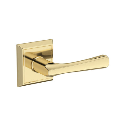Baldwin Reserve Wyndcliff Lever, Contemporary 5" Rose, Non-lacquered Brass
