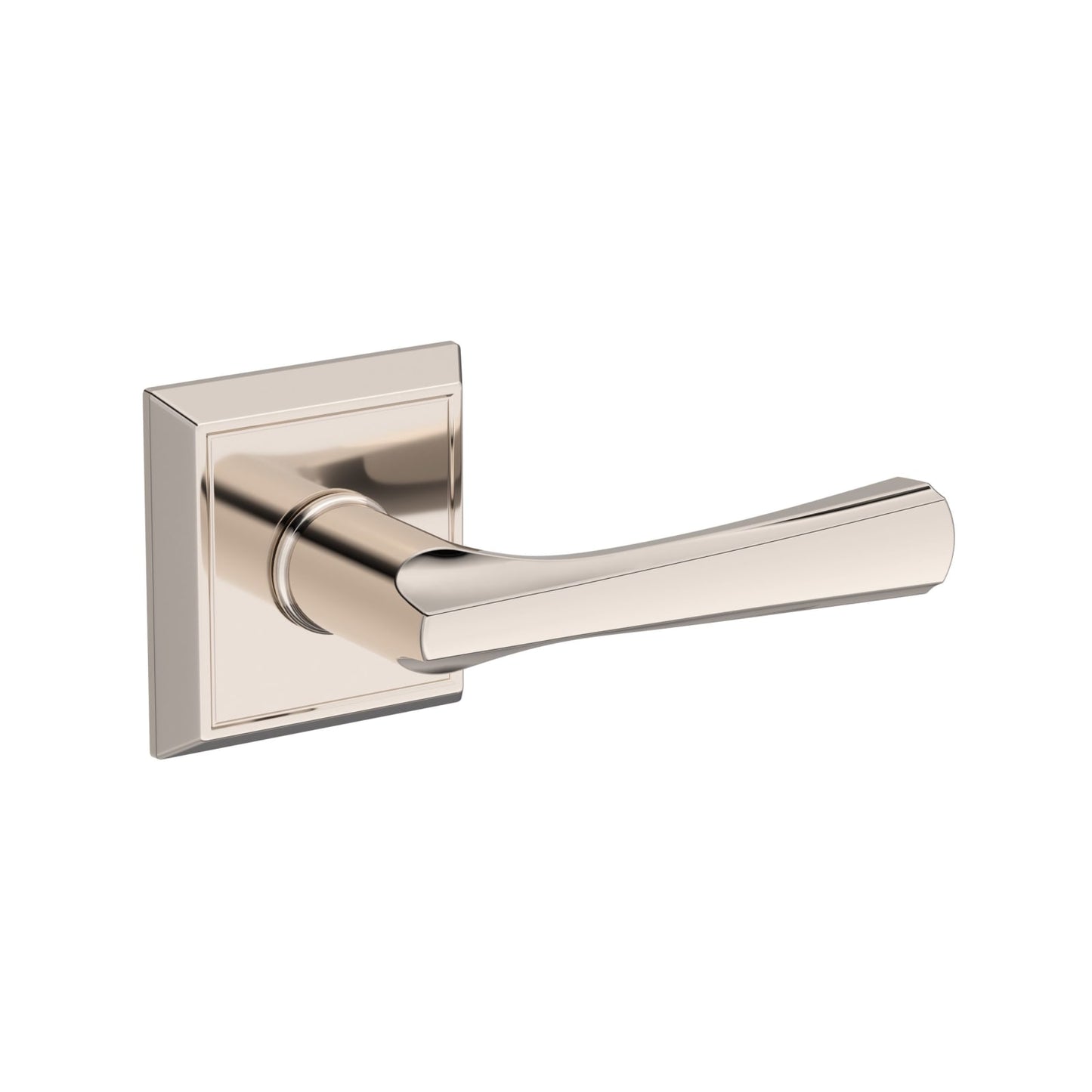 Baldwin Reserve Wyndcliff Lever, Contemporary 5" Rose, Lifetime (PVD) Polished Nickel