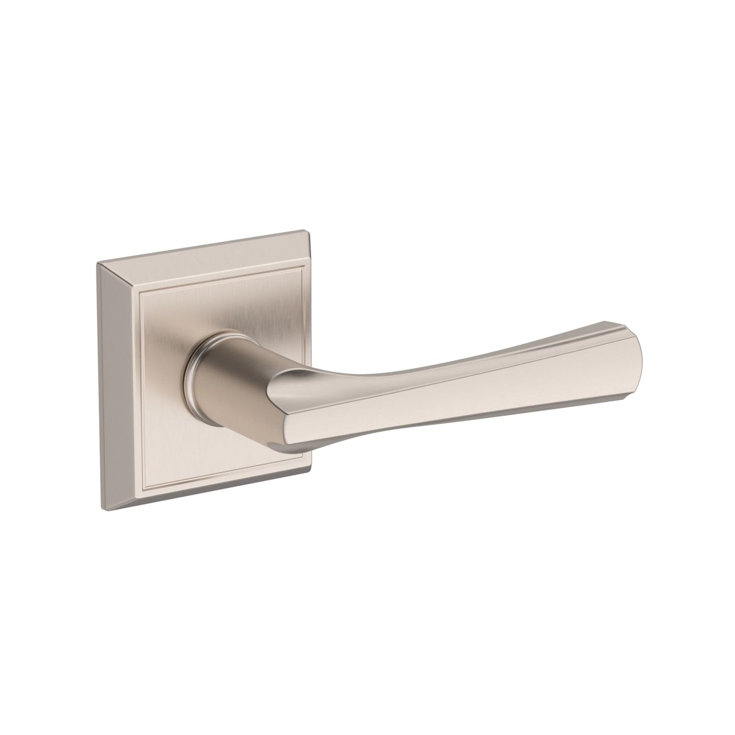 Baldwin Reserve Wyndcliff Lever, Contemporary 5" Rose, Satin Nickel