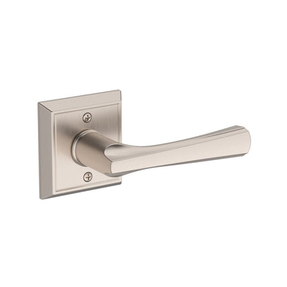 Baldwin Reserve Wyndcliff Lever, Contemporary 5" Rose, Satin Nickel