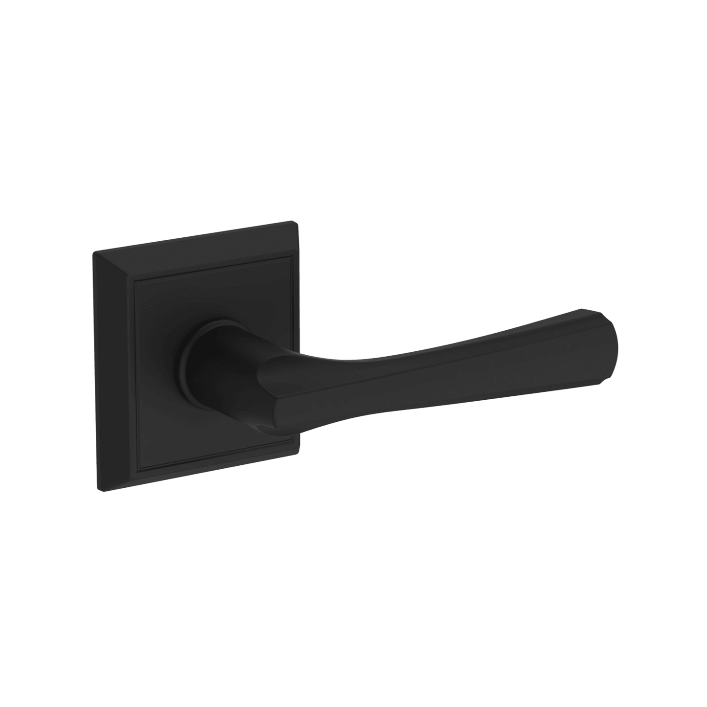 Baldwin Reserve Wyndcliff Lever, Contemporary 5" Rose, Satin Black