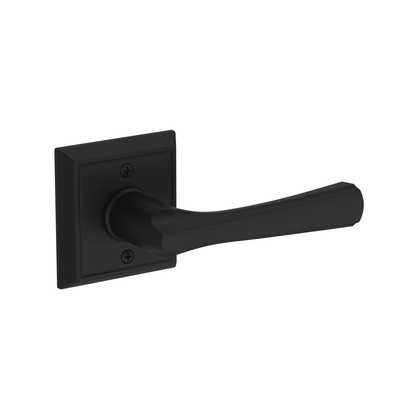 Baldwin Reserve Wyndcliff Lever, Contemporary 5" Rose, Satin Black