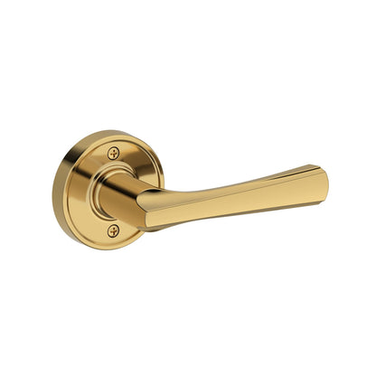 Baldwin Reserve Wyndcliff Lever, Recessed Round Rose, Lifetime (PVD) Polished Brass