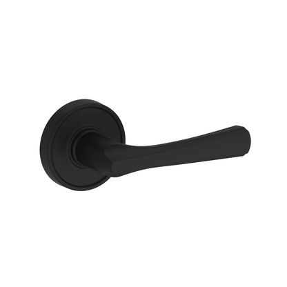 Baldwin Reserve Wyndcliff Lever, Recessed Round Rose, Satin Black