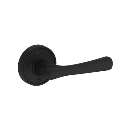 Baldwin Reserve Wyndcliff Lever, Recessed Round Rose, Satin Black
