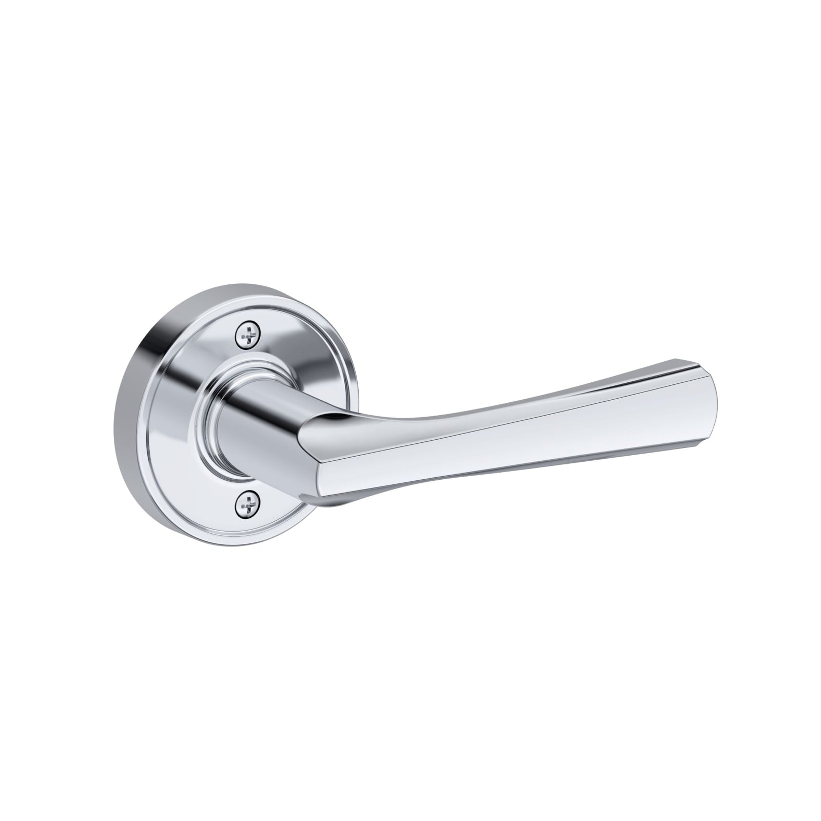 Baldwin Reserve Wyndcliff Lever, Recessed Round Rose, Polished Chrome
