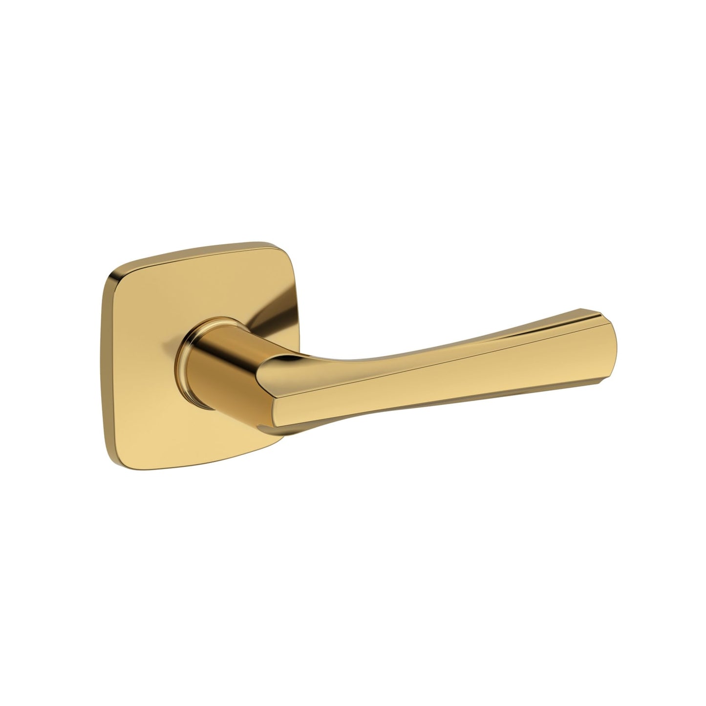 Baldwin Reserve Wyndcliff Lever, Soft Square Rose, Lifetime (PVD) Polished Brass
