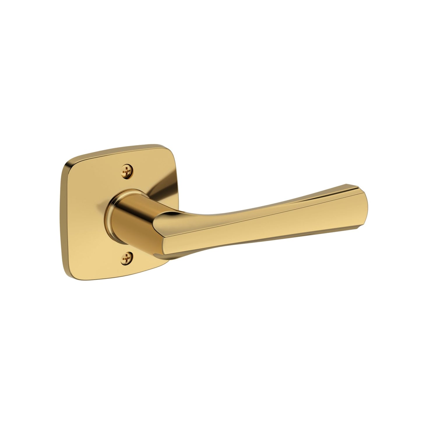 Baldwin Reserve Wyndcliff Lever, Soft Square Rose, Lifetime (PVD) Polished Brass
