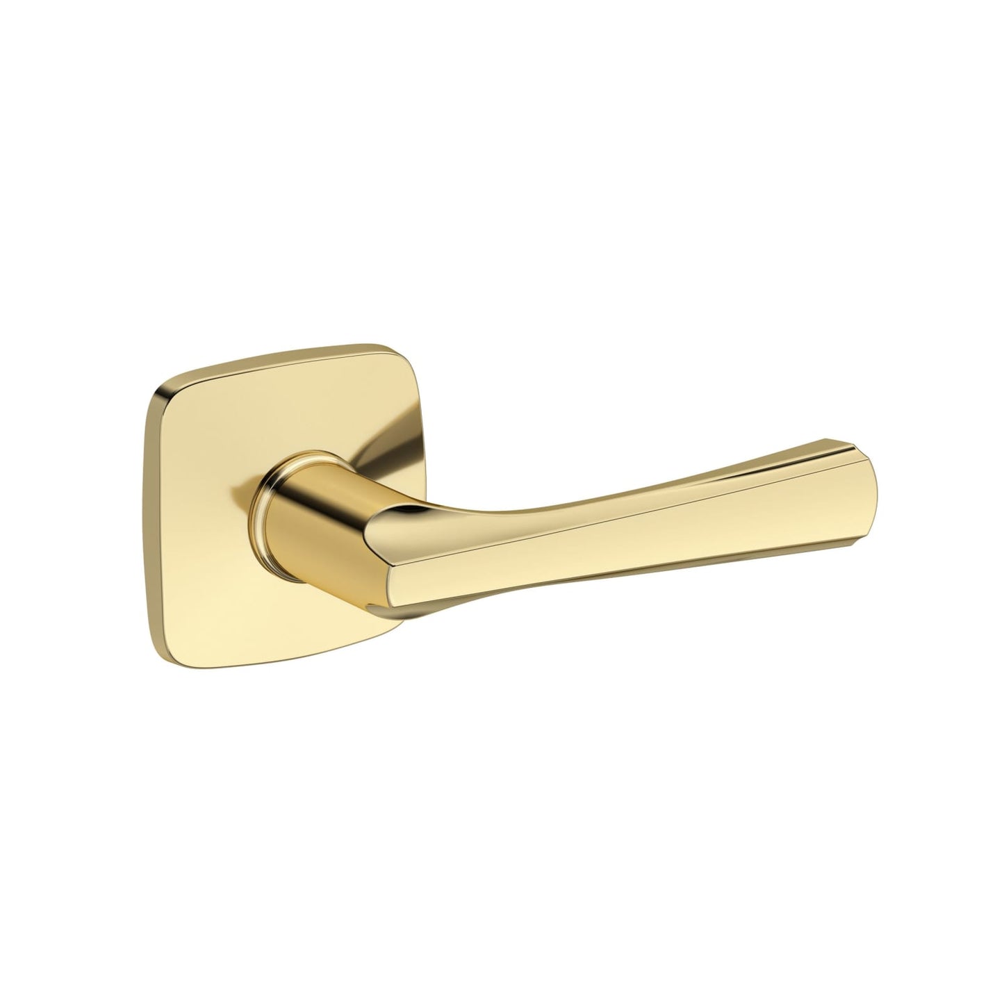 Baldwin Reserve Wyndcliff Lever, Soft Square Rose, Non-lacquered Brass