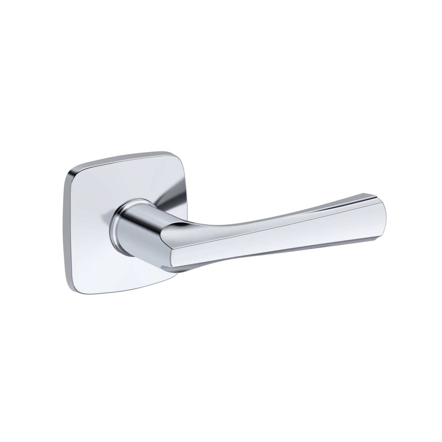 Baldwin Reserve Wyndcliff Lever, Soft Square Rose, Polished Chrome