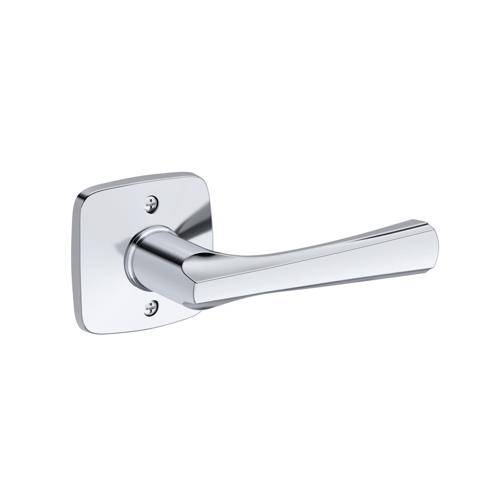 Baldwin Reserve Wyndcliff Lever, Soft Square Rose, Polished Chrome