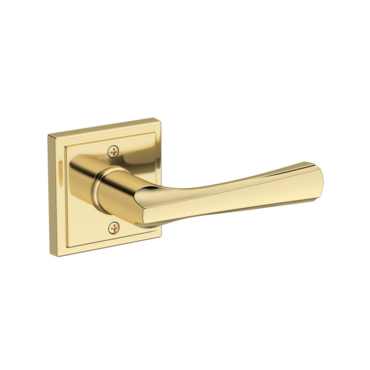 Baldwin Reserve Wyndcliff Lever, Stepped Square Rose, Non-lacquered Brass