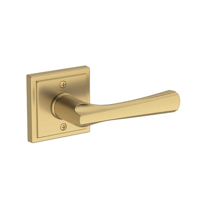 Baldwin Reserve Wyndcliff Lever, Stepped Square Rose, Lifetime (PVD) Satin Brass