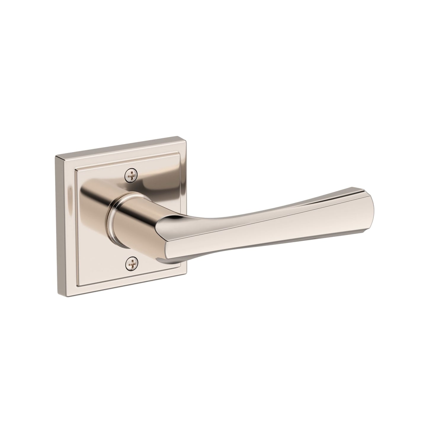 Baldwin Reserve Wyndcliff Lever, Stepped Square Rose, Lifetime (PVD) Polished Nickel
