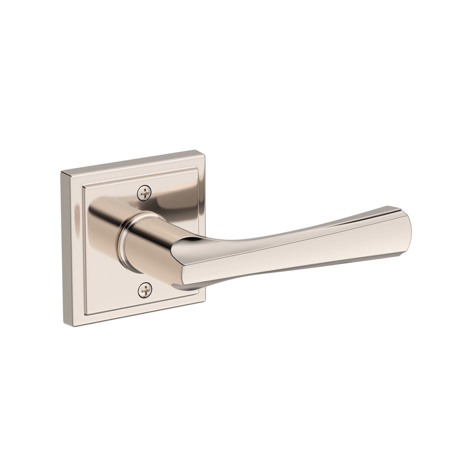 Baldwin Reserve Wyndcliff Lever, Stepped Square Rose, Lifetime (PVD) Polished Nickel