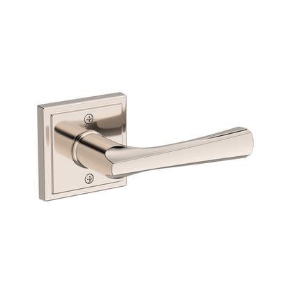 Baldwin Reserve Wyndcliff Lever, Stepped Square Rose, Lifetime (PVD) Polished Nickel