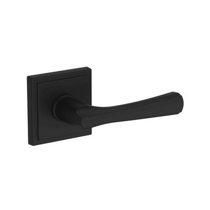 Baldwin Reserve Wyndcliff Lever, Stepped Square Rose, Satin Black