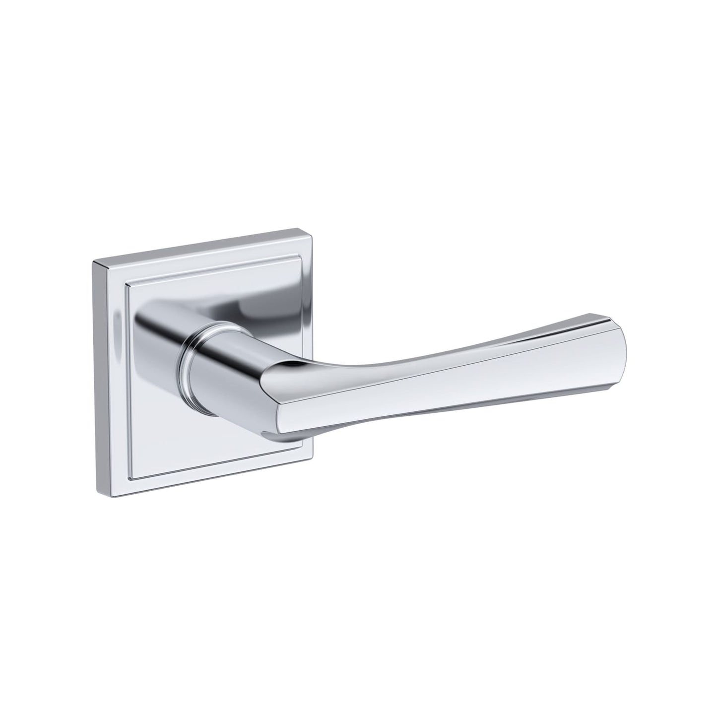 Baldwin Reserve Wyndcliff Lever, Stepped Square Rose, Polished Chrome