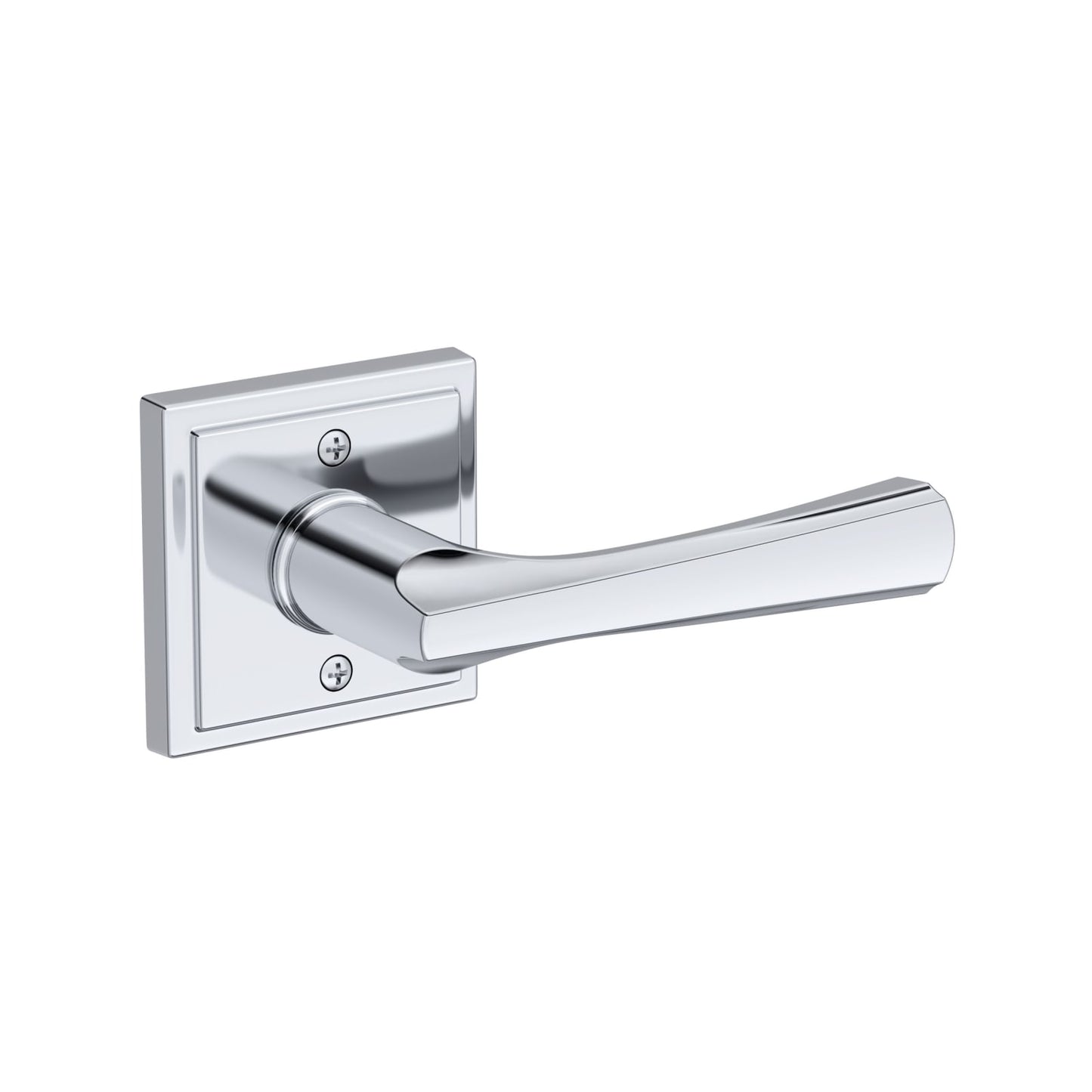 Baldwin Reserve Wyndcliff Lever, Stepped Square Rose, Polished Chrome