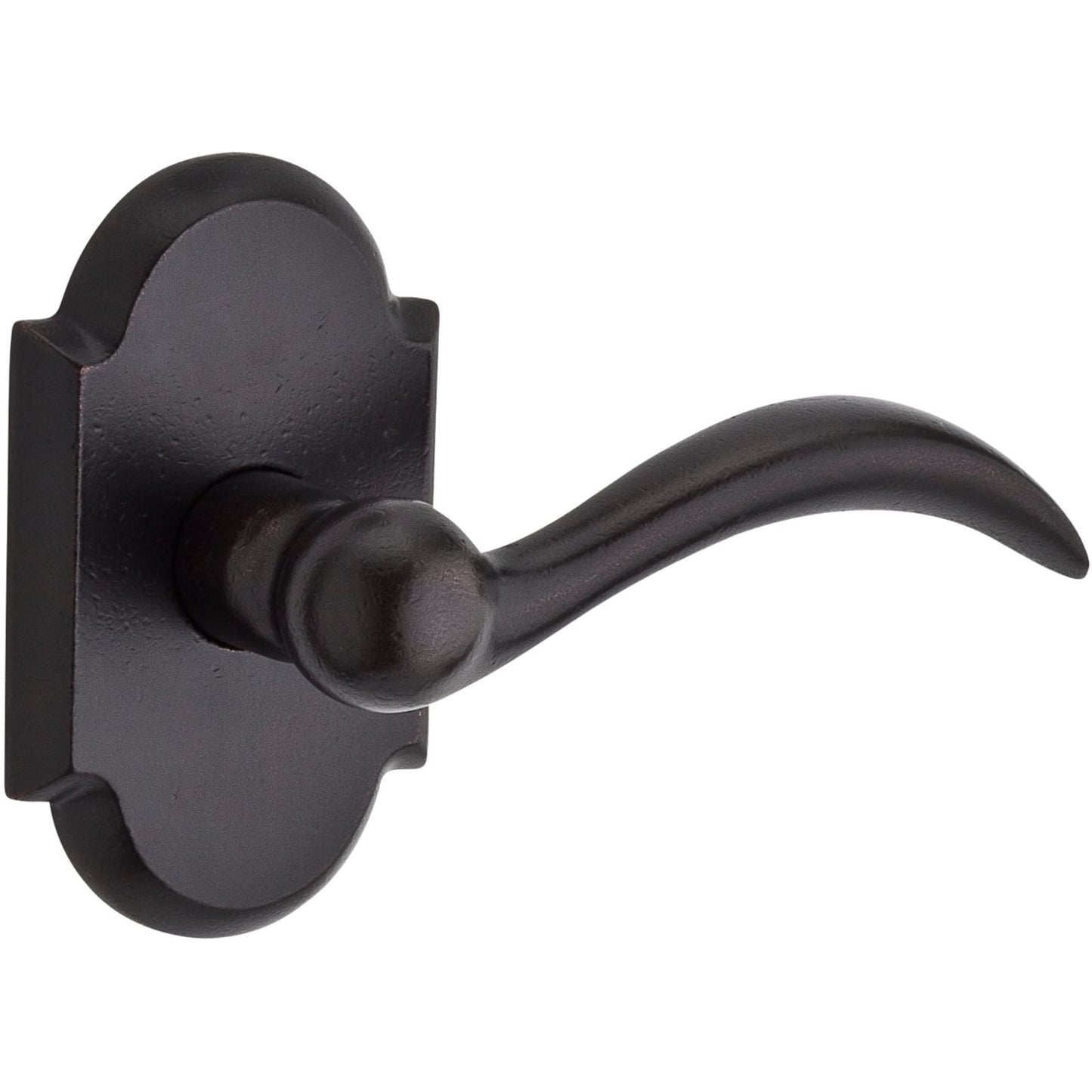 Baldwin Reserve Arch Lever, Rustic Arch Rose, Dark Bronze