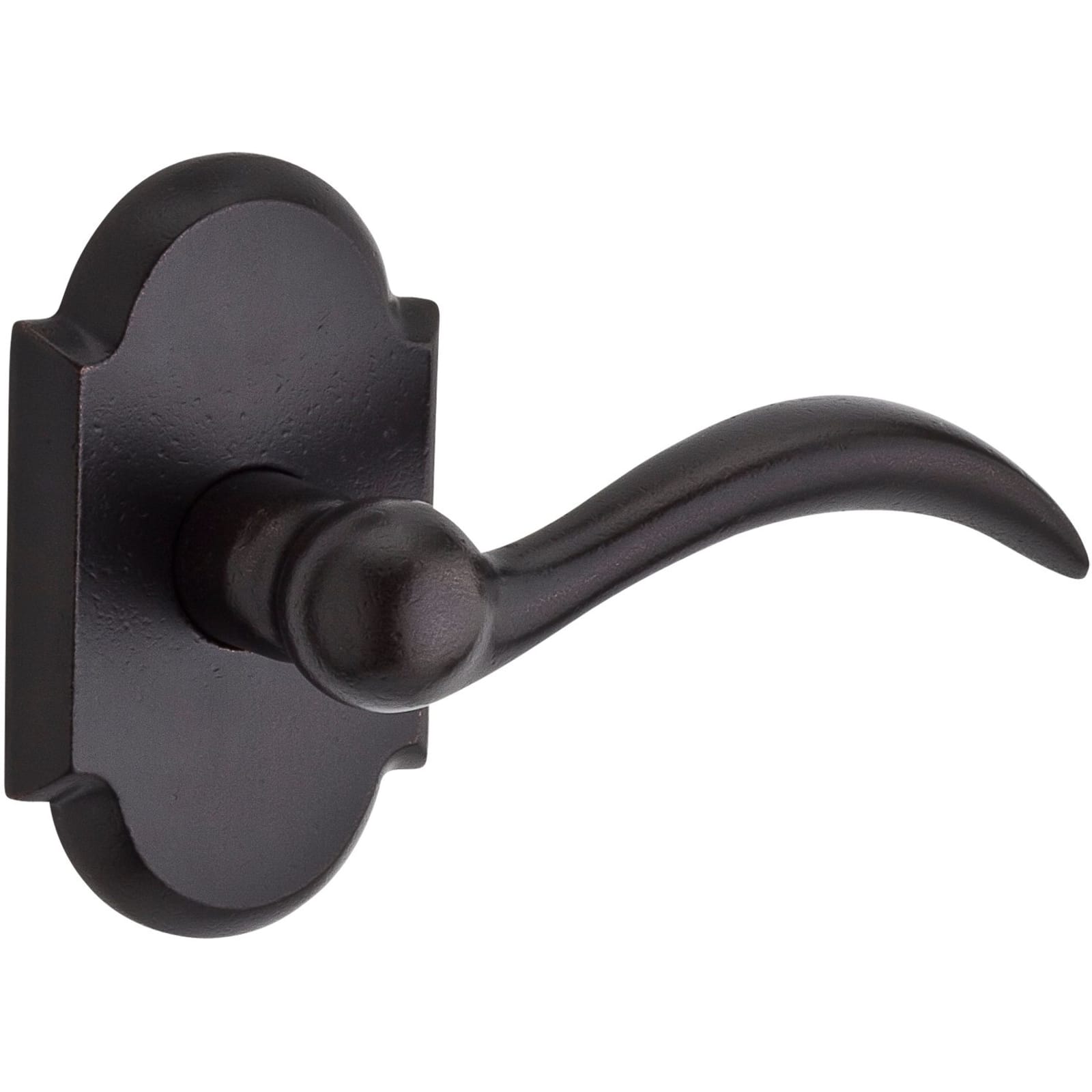 Baldwin Reserve Arch Lever, Rustic Arch Rose, Dark Bronze