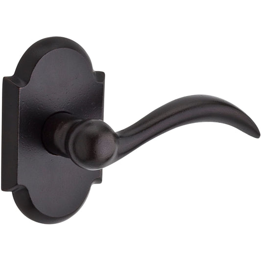 Baldwin Reserve Arch Lever, Rustic Arch Rose, Dark Bronze