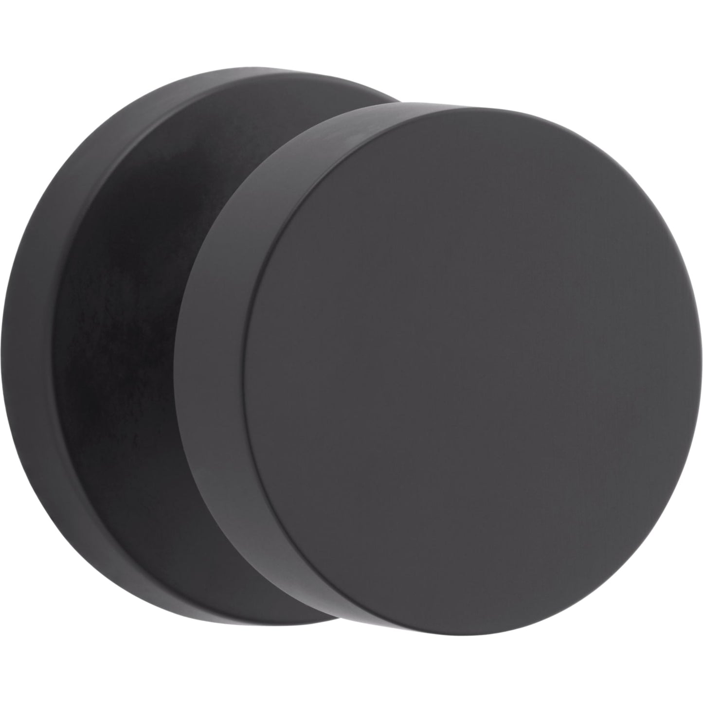 Baldwin Reserve Contemporary Knob, Contemporary Round Rose, Satin Black
