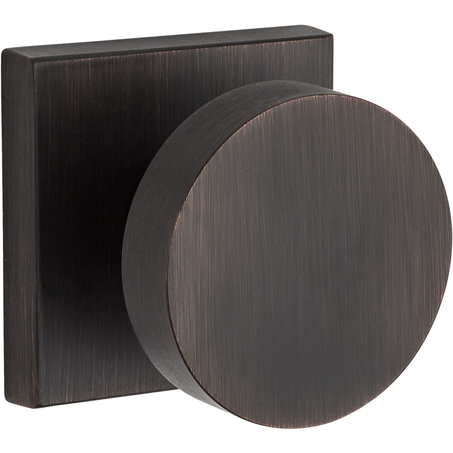 Baldwin Reserve Contemporary Knob, Contemporary Square Rose, Venetian Bronze