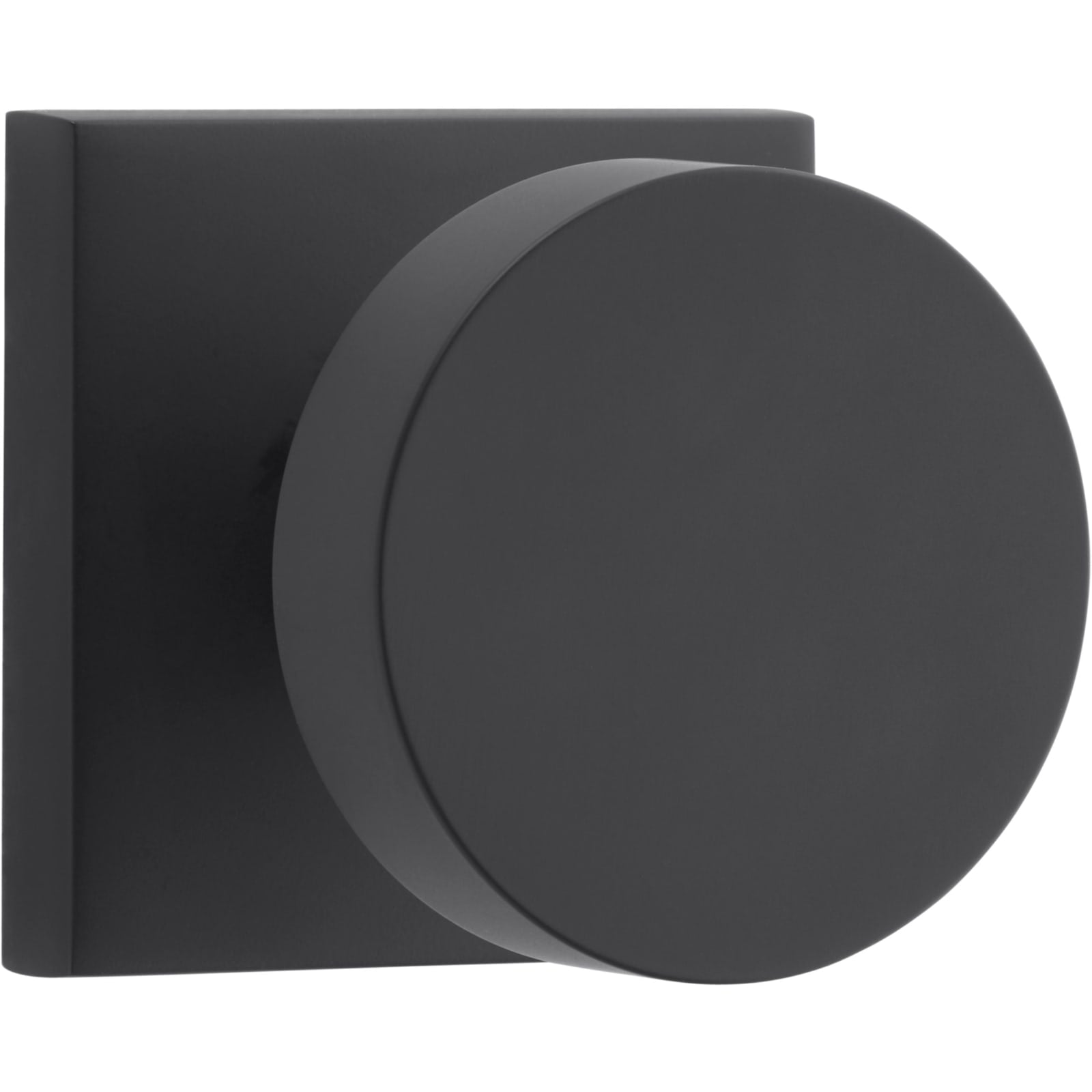 Baldwin Reserve Contemporary Knob, Contemporary Square Rose, Satin Black