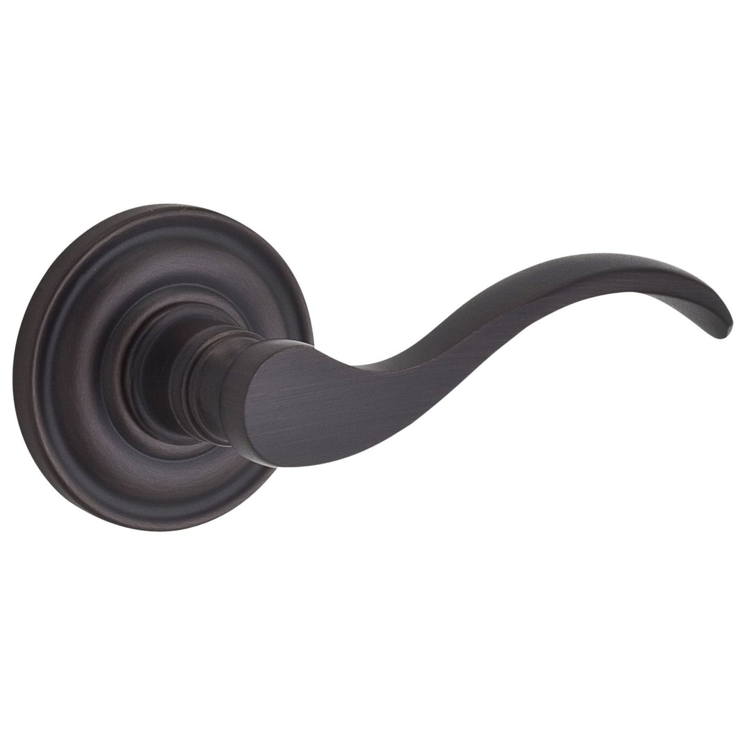 Baldwin Reserve Curve Lever, Contemporary 5" Rose, Venetian Bronze