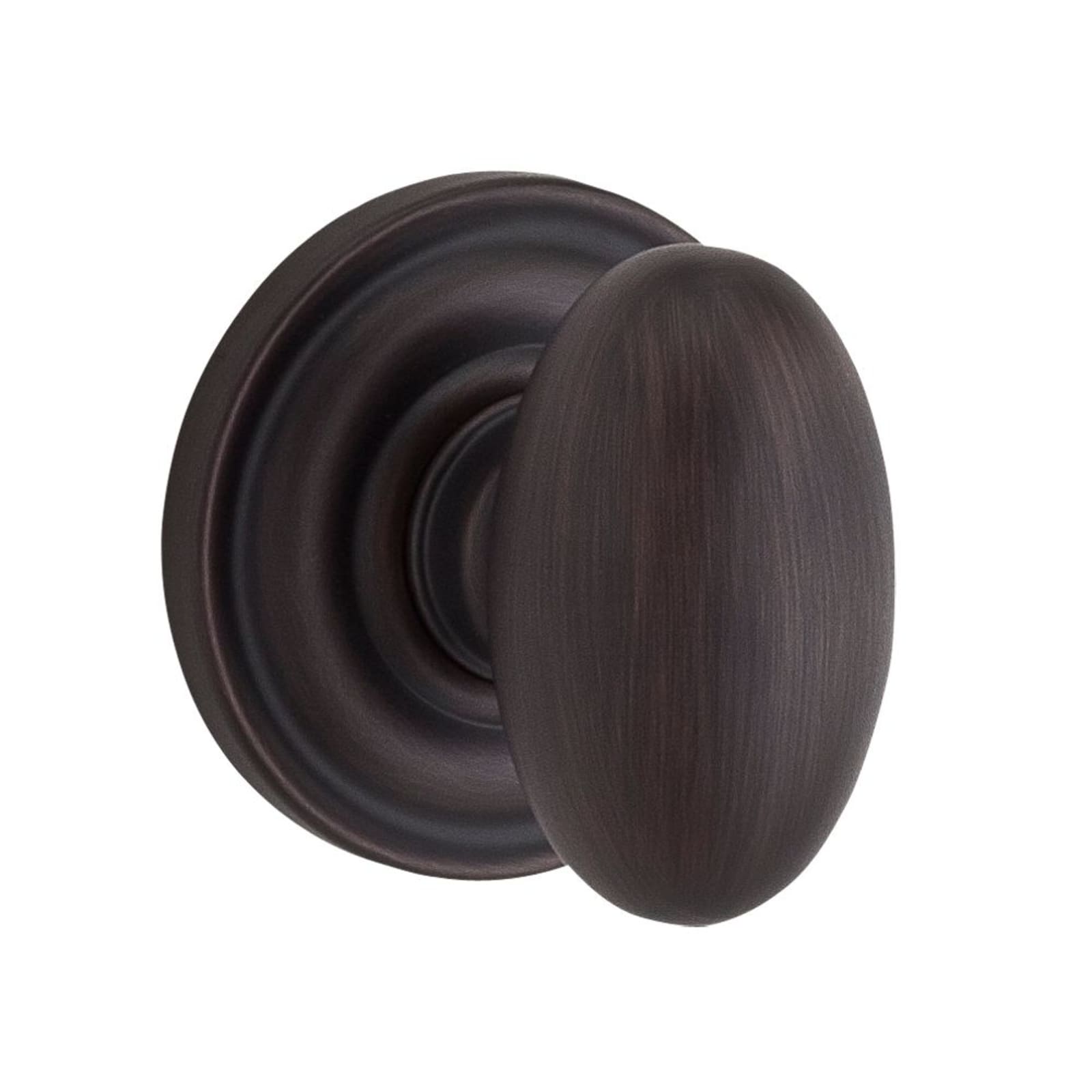 Baldwin Reserve Ellipse Knob, Traditional Round Rose, Venetian Bronze