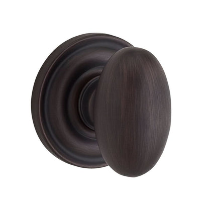 Baldwin Reserve Ellipse Knob, Traditional Round Rose, Venetian Bronze