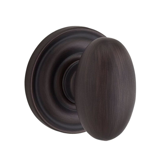 Baldwin Reserve Ellipse Knob, Traditional Round Rose, Venetian Bronze