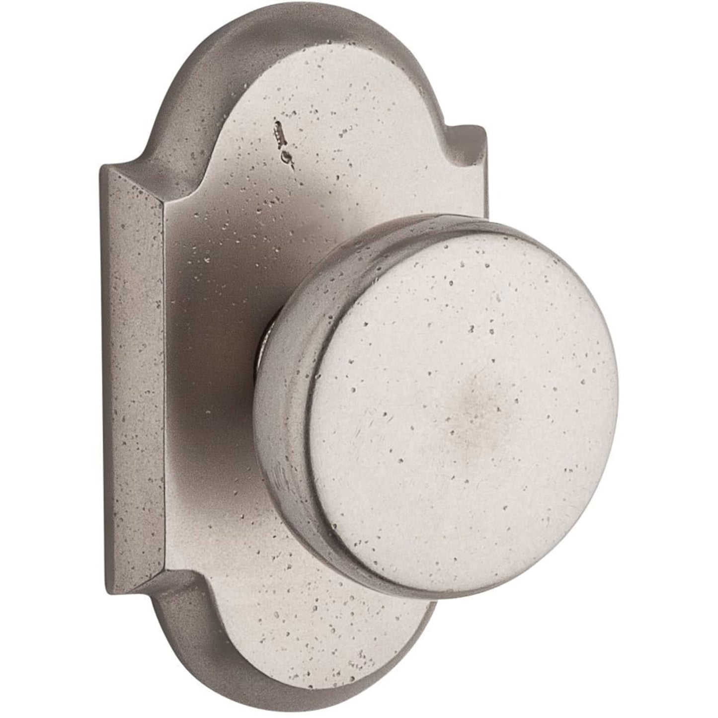 Baldwin Reserve Rustic Knob, Rustic Arch Rose, White Bronze