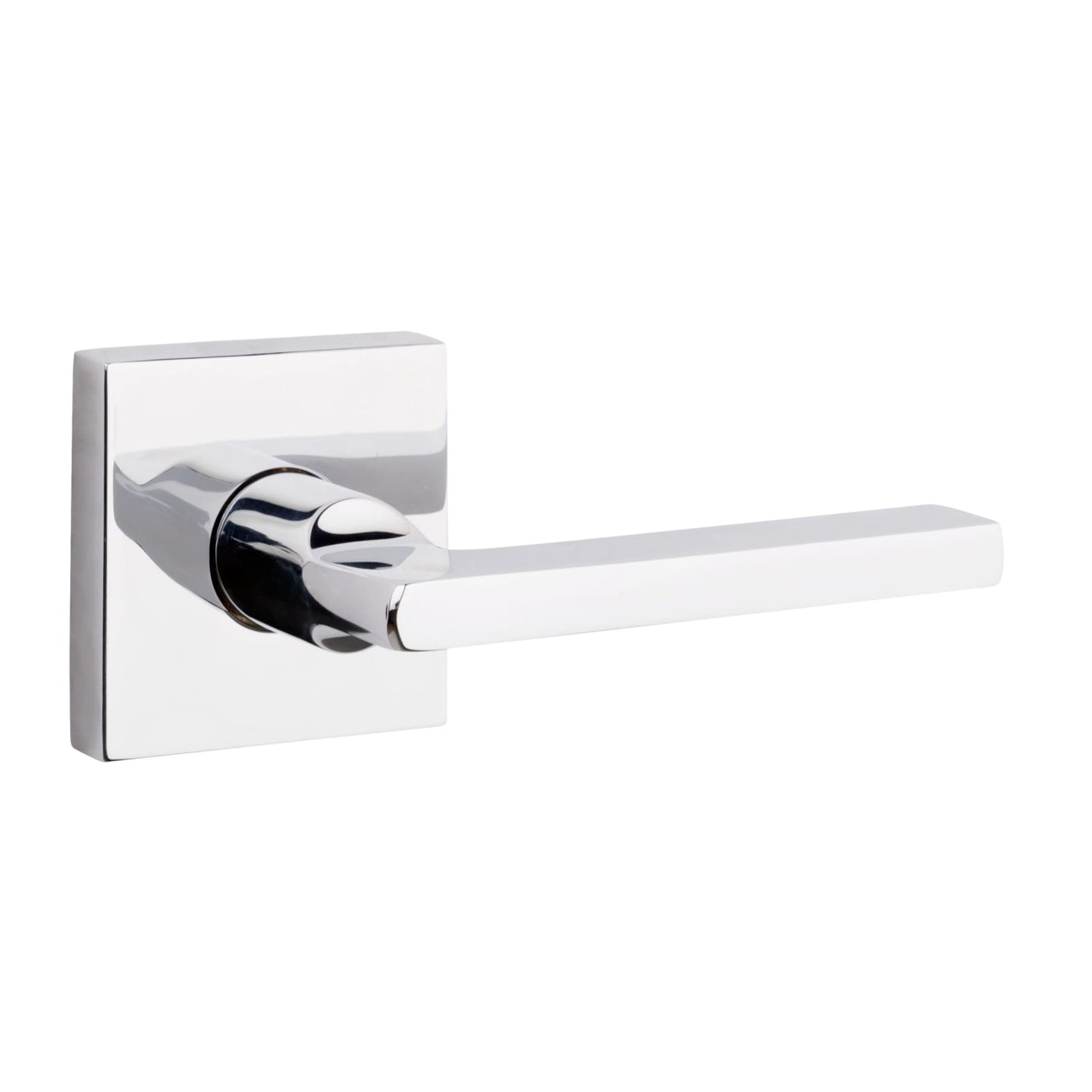 Baldwin Reserve Square Lever, Contemporary Square Rose, Polished Chrome