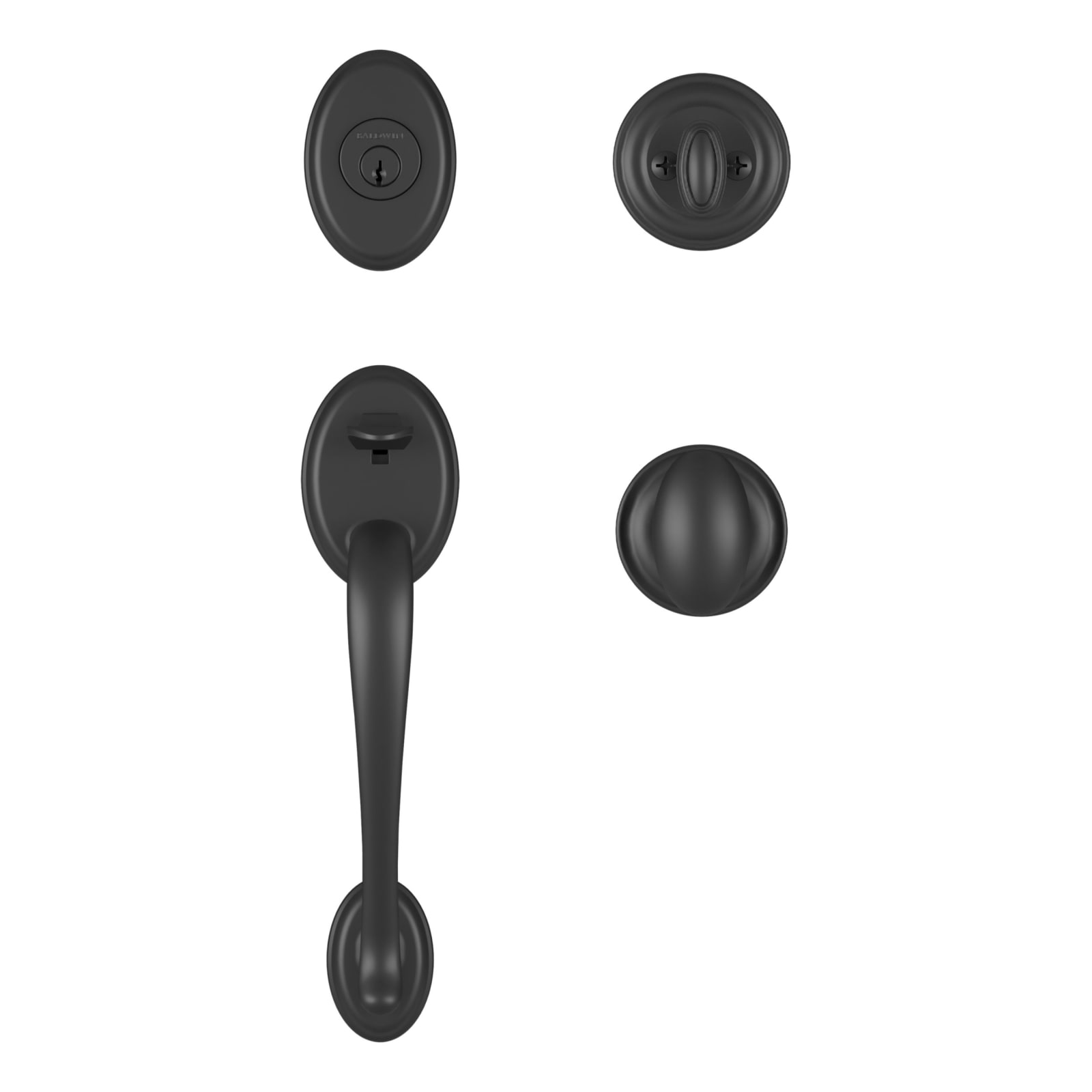 Baldwin Reserve Columbus Handleset in Satin Black