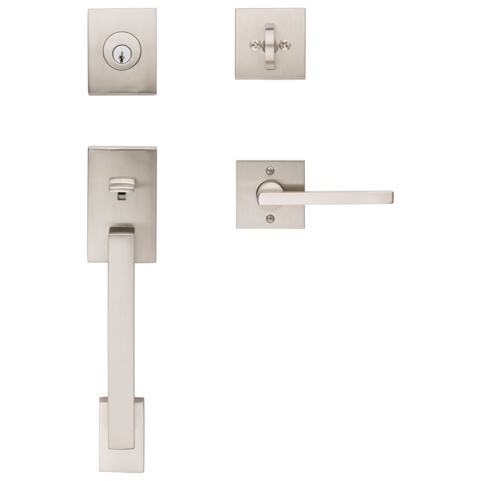 Baldwin Reserve La Jolla Handleset in Satin Nickel