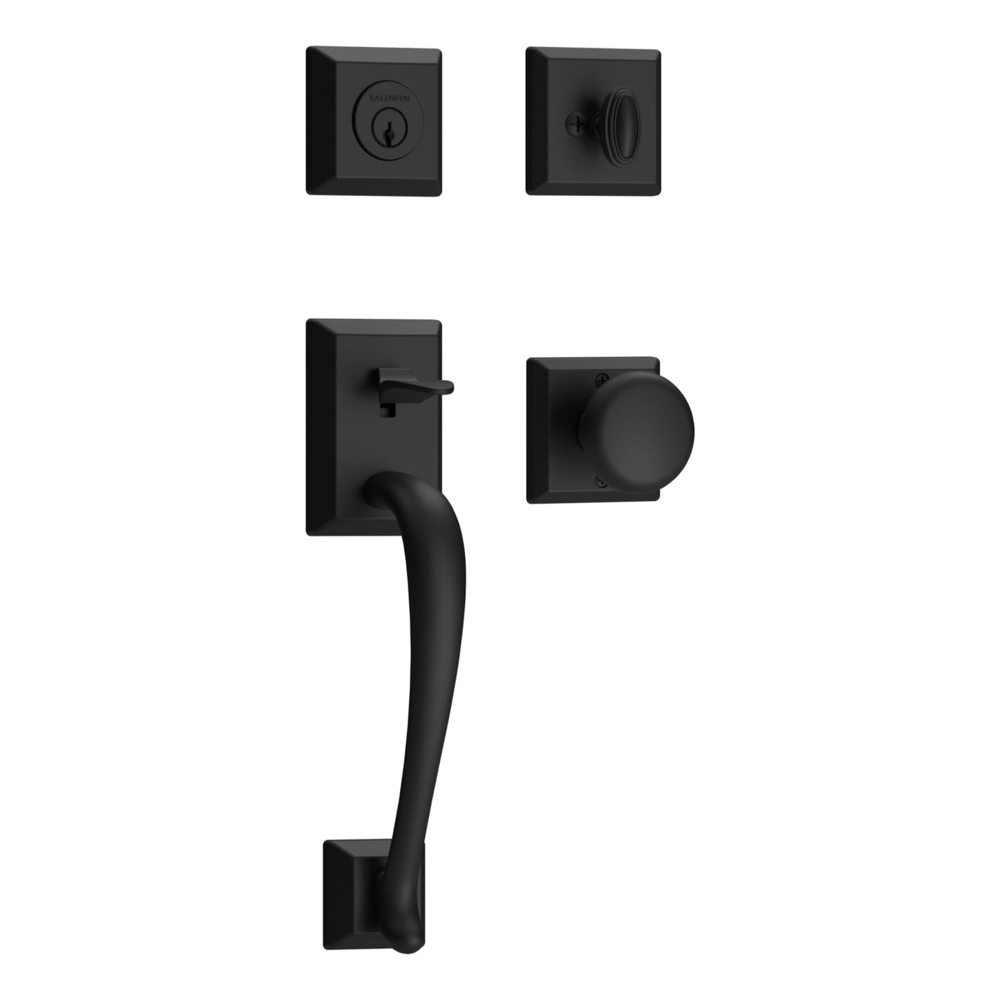 Baldwin Reserve Napa Handleset in Satin Black