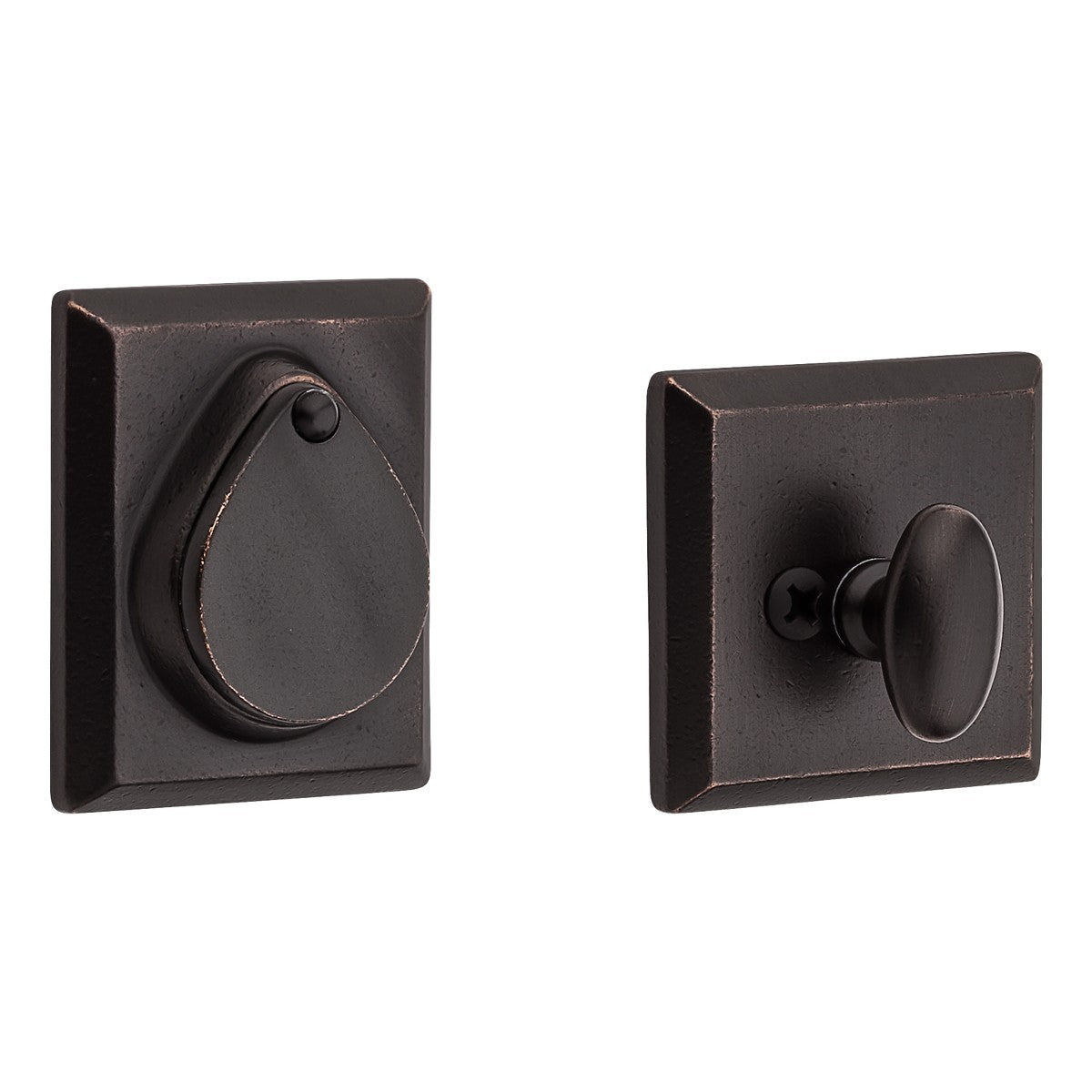 Baldwin Reserve Rustic Square Deadbolt - finish 481