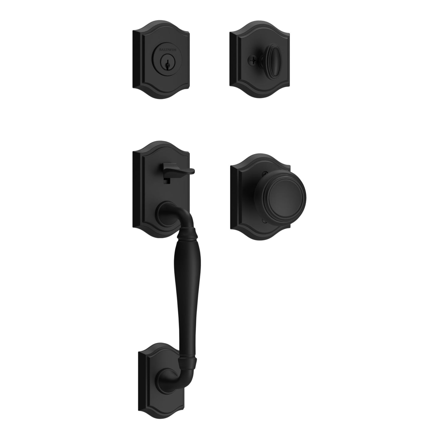 Baldwin Reserve Westcliff Handleset in Satin Black
