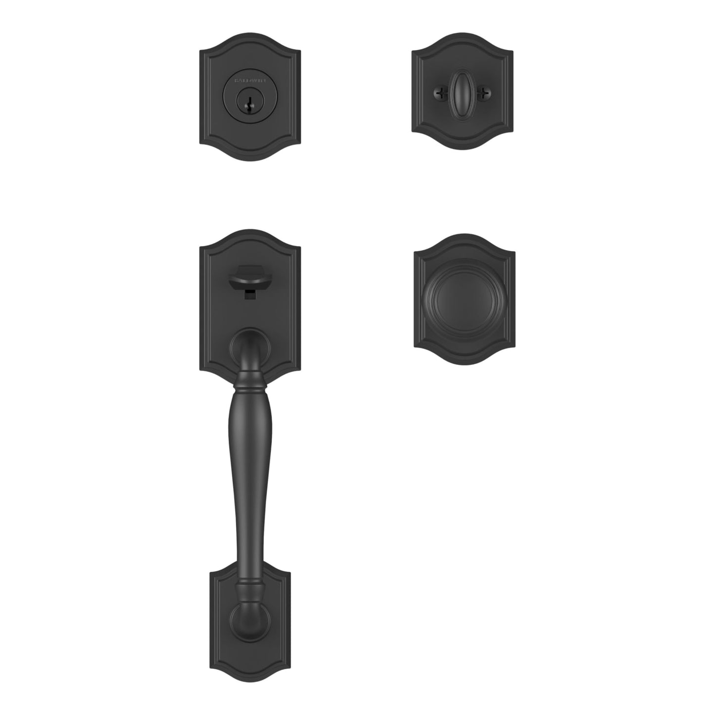 Baldwin Reserve Westcliff Handleset in Satin Black