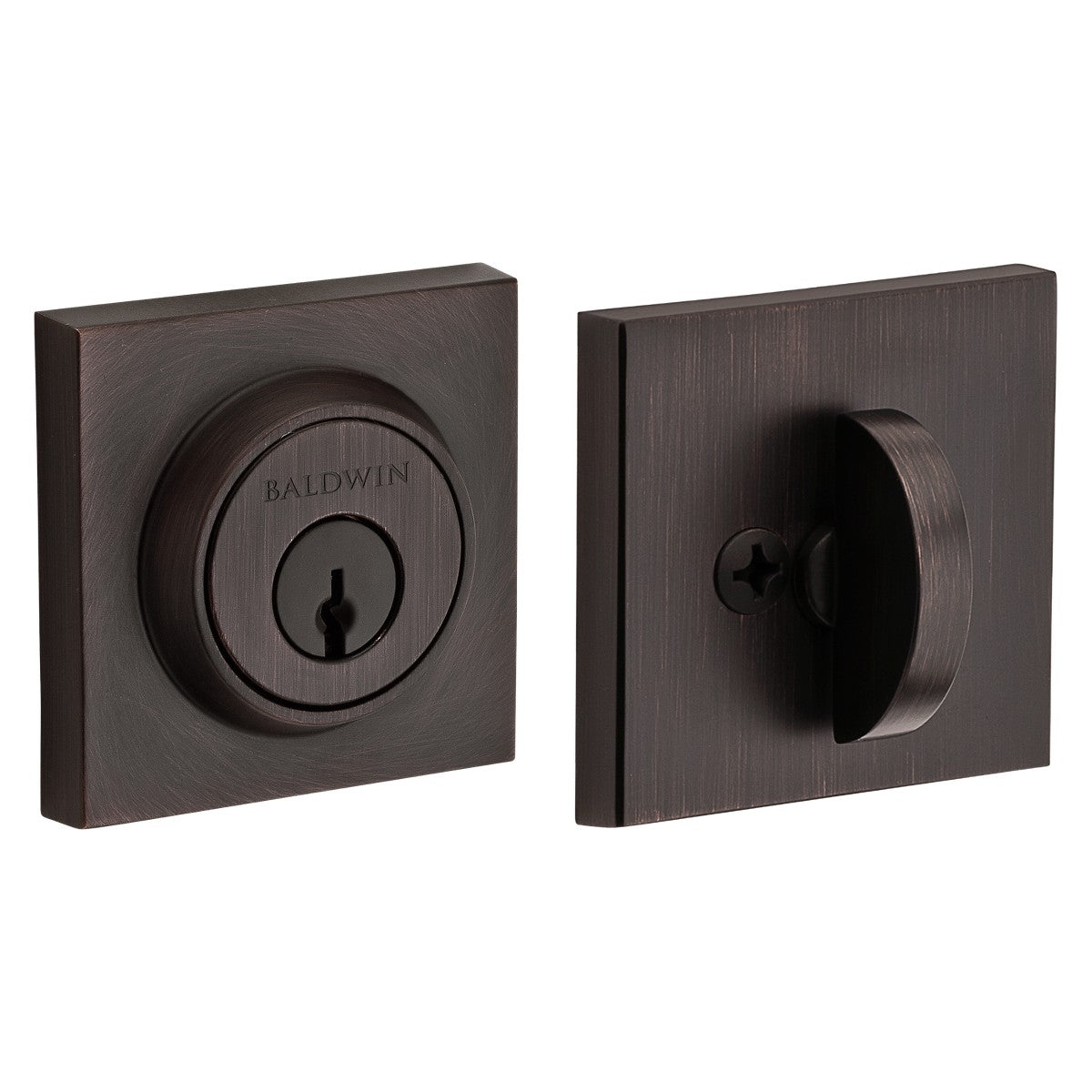 Baldwin Reserve Contemporary Square Deadbolt - finish 112