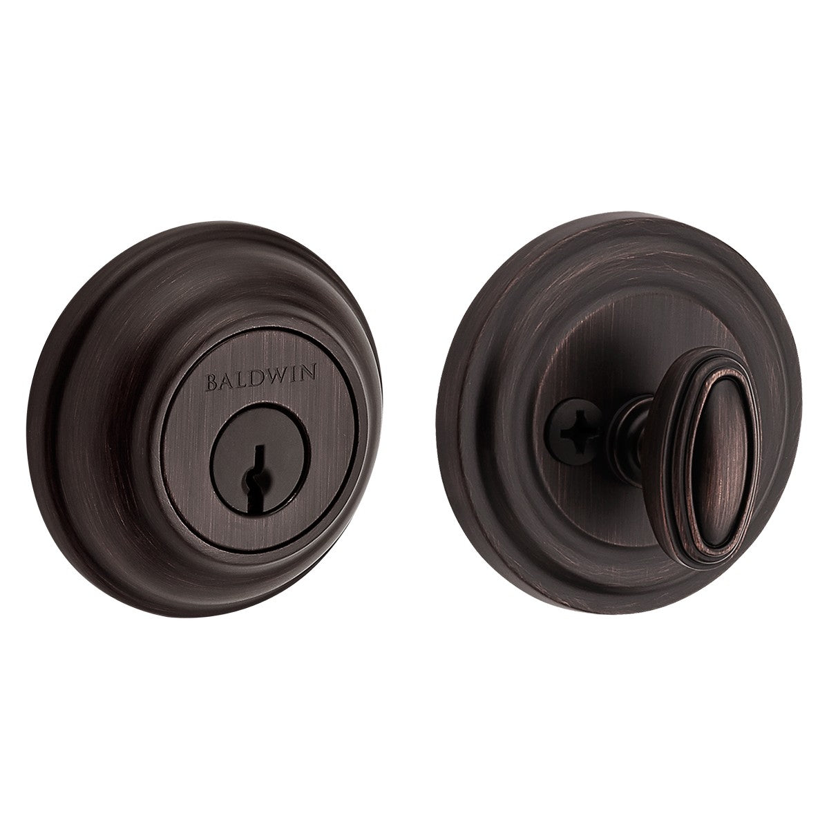 Baldwin Reserve Traditional Round Deadbolt - finish 112