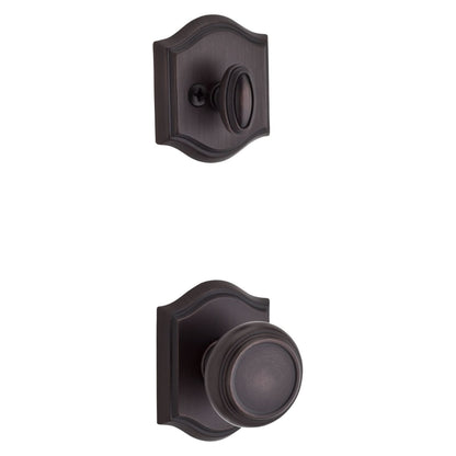 Baldwin Reserve Traditional Knob, Traditional Arch Rose, Venetian Bronze