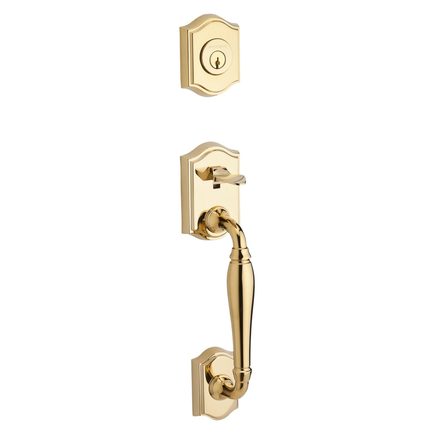 Baldwin Reserve Westcliff Handleset in Lifetime (PVD) Polished Brass