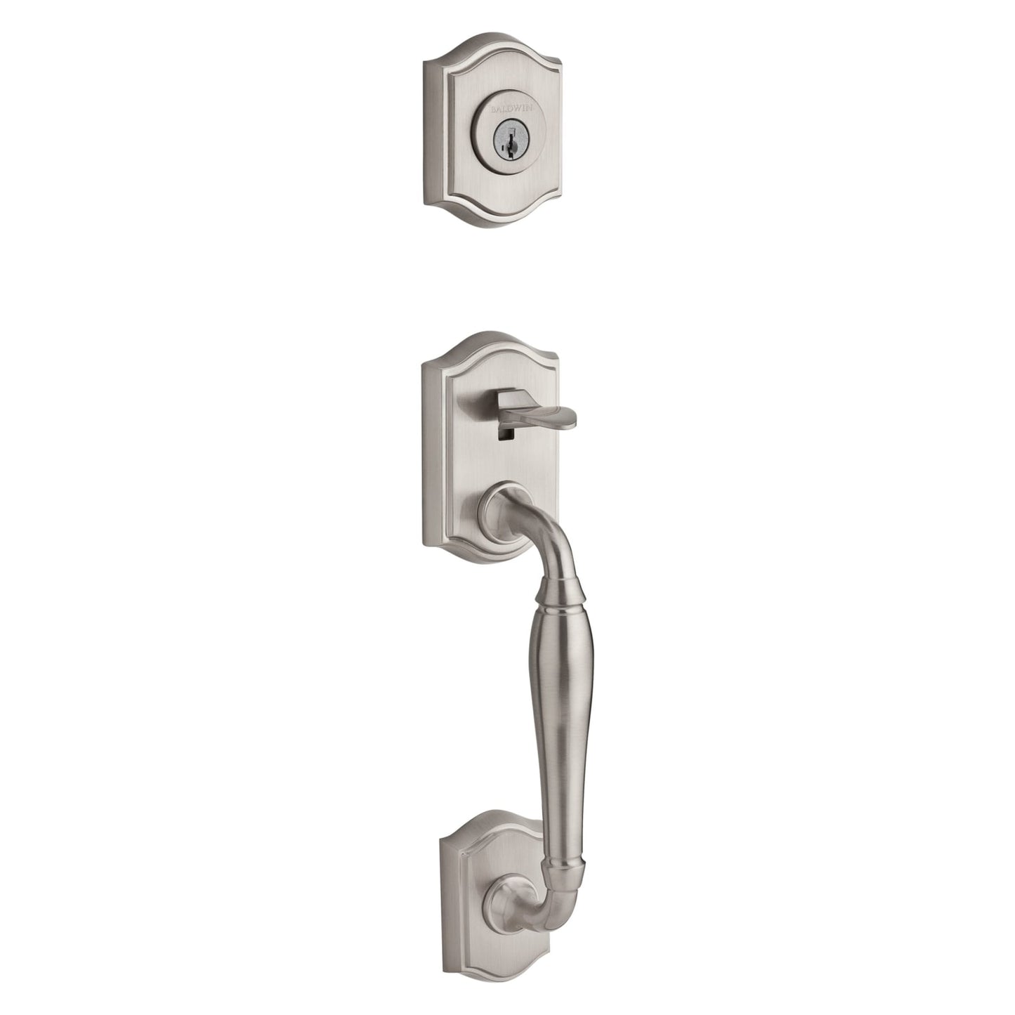 Baldwin Reserve Westcliff Handleset in Satin Nickel