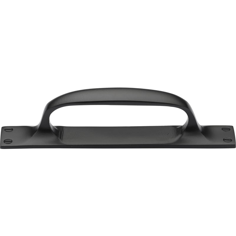 Ashley Norton Front Mounted Kitchen Cabinet Pull with Integrated Backplate - 6 7/8" - Black