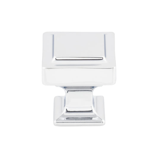 Top Knobs Ascendra 1 1/8" Length Square Knob - Polished Chrome